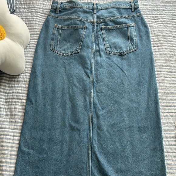Long straight skirt, very lighted denim - Picture 4 of 5